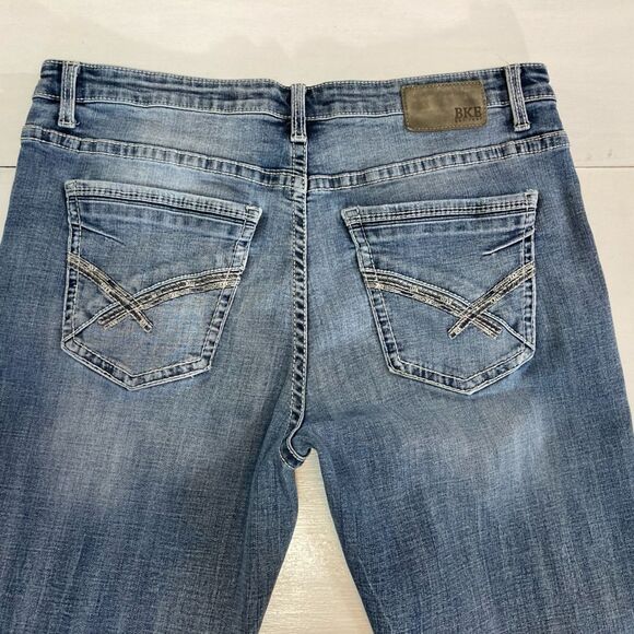 BKE Tyler Jeans Men's 36X30 Blue Denim Relaxed Fit Straight Leg  Distress Casual - Picture 5 of 12